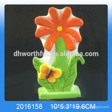 Excellent design ceramic flower humidifier with butterfly decoration for home